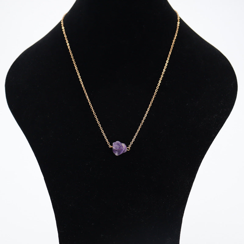 Classic Attractive Natural Stone Crystal Ore Necklaces