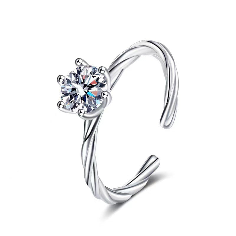Streaming On Moissanite Female Affordable Luxury Fashion Rings