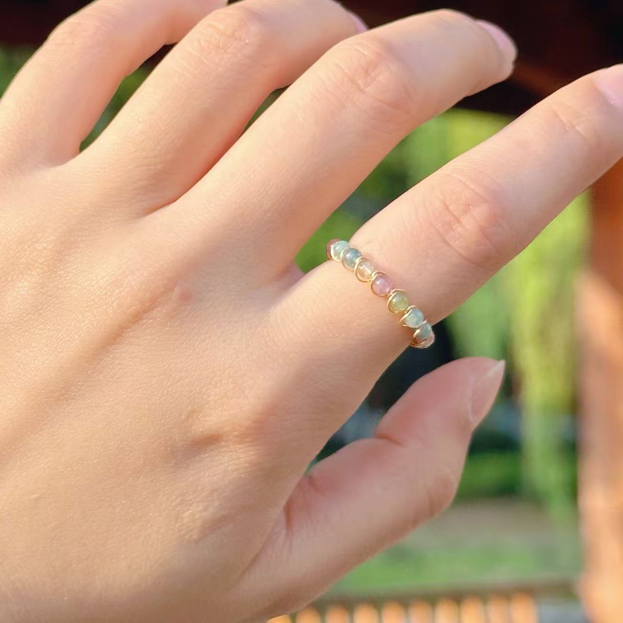 Colorful Bi Open Adjustable Live Broadcast Cultural Rings