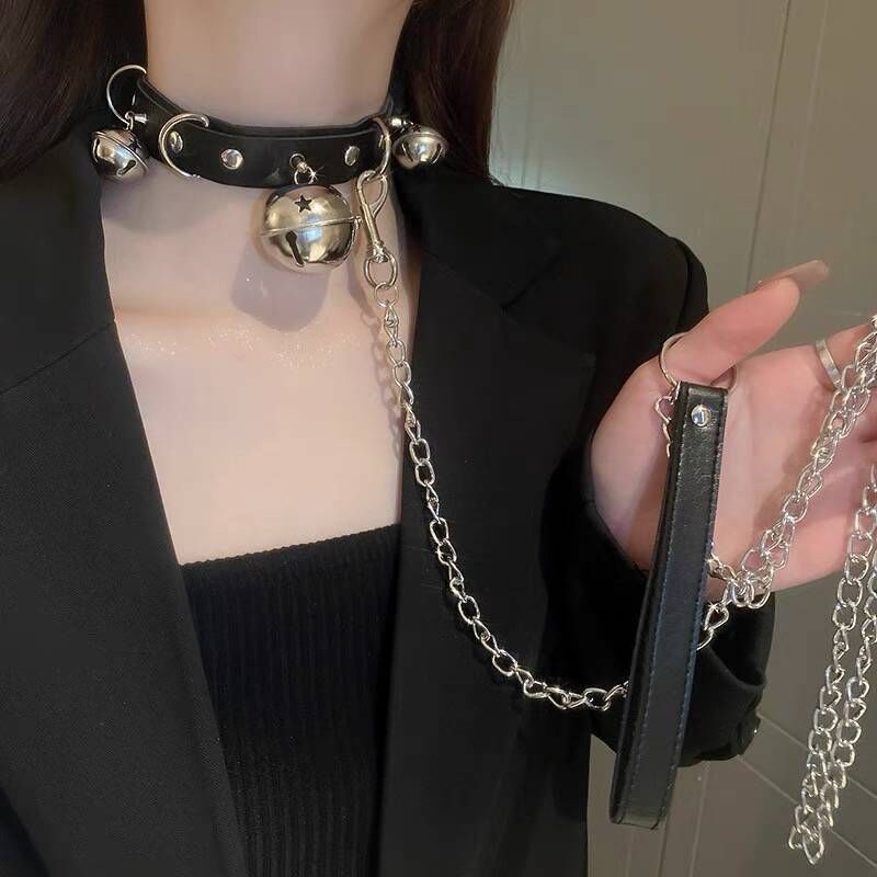 Men's Bell Female Neck Sex Strap Chain Necklaces