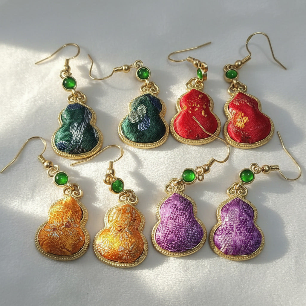 Gourd Handmade Finished Han Clothing Cheongsam Skirt National Ear Hook