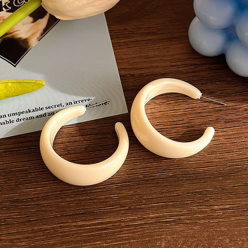Style High-grade Ear Klein Blue Design Daily Commute Stud Earrings