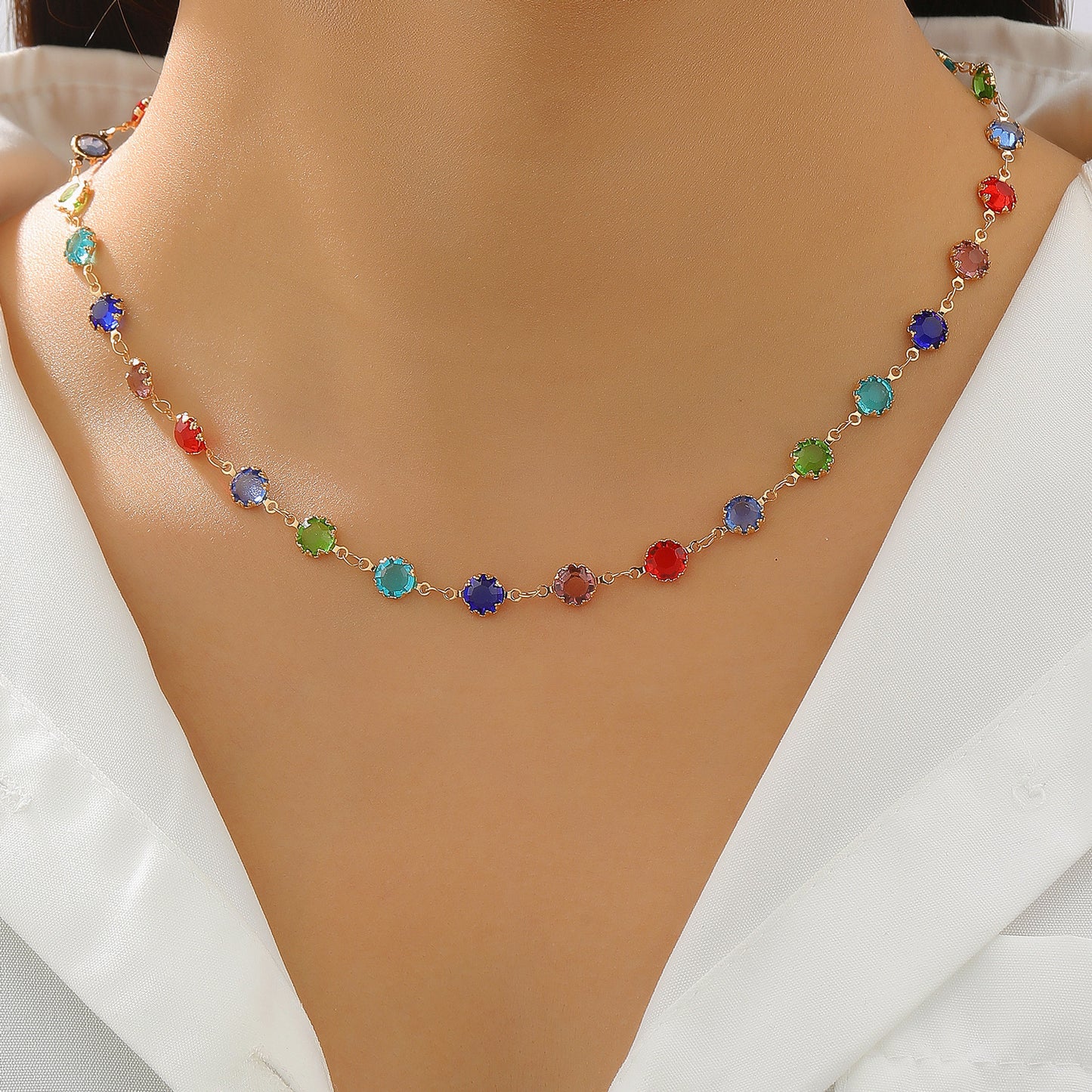 Colored Loving Heart Geometric Candy Color Glass Earrings