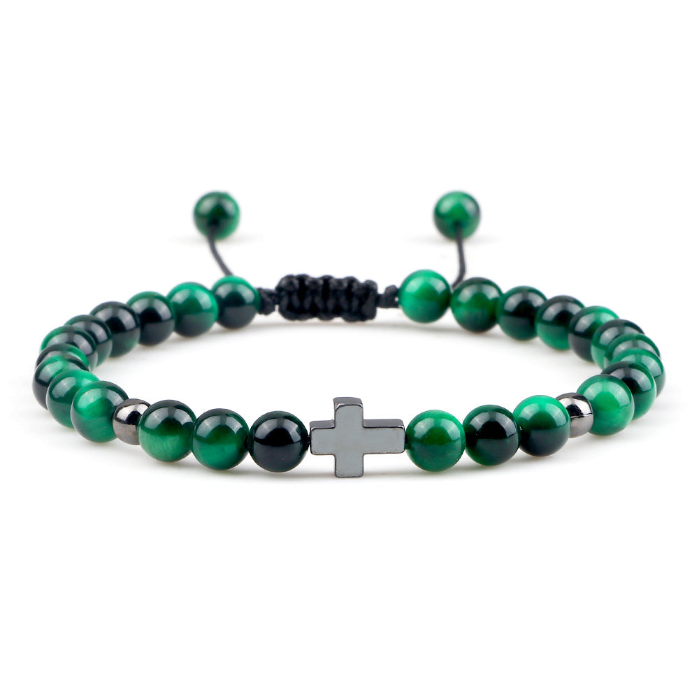 Popular Comfortable Cross Woven Beads Pull Bracelet