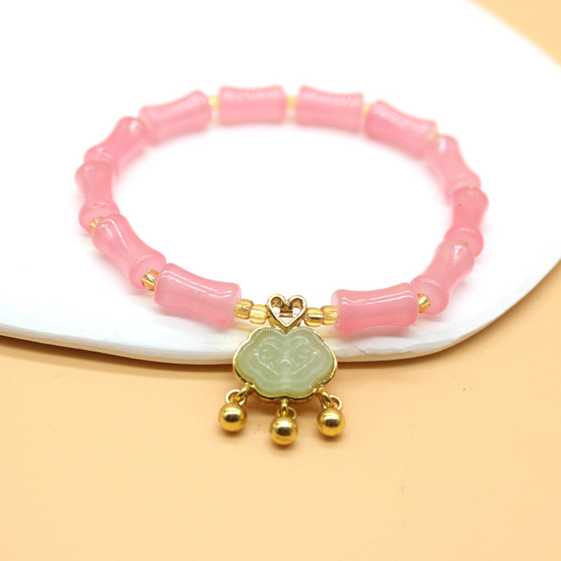 Bamboo Joint Longevity Lock Festival High Creative Girlfriends Bracelet