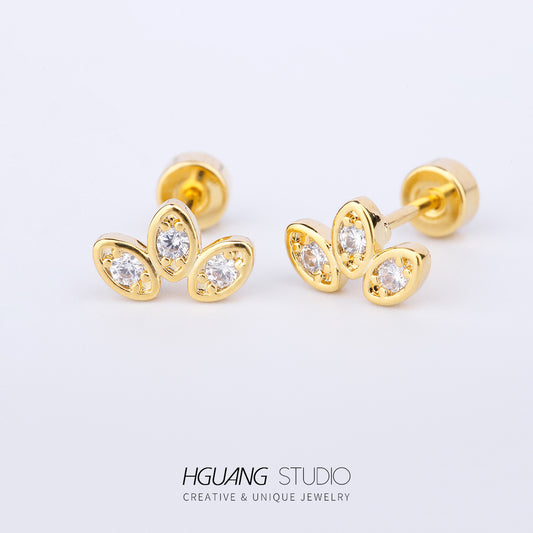 Inlaid Zirconium Ear Bone Original Design Earrings