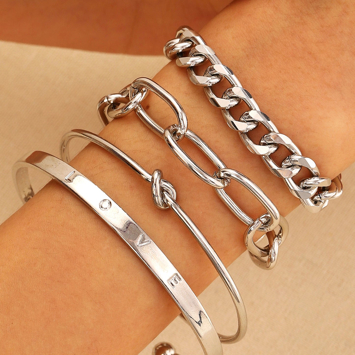 Trendy Alloy Combination Punk Hip Hop Bracelets
