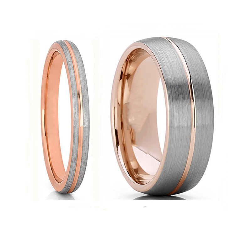 Fashion Xi Rose Gold Stainless Steel Ring