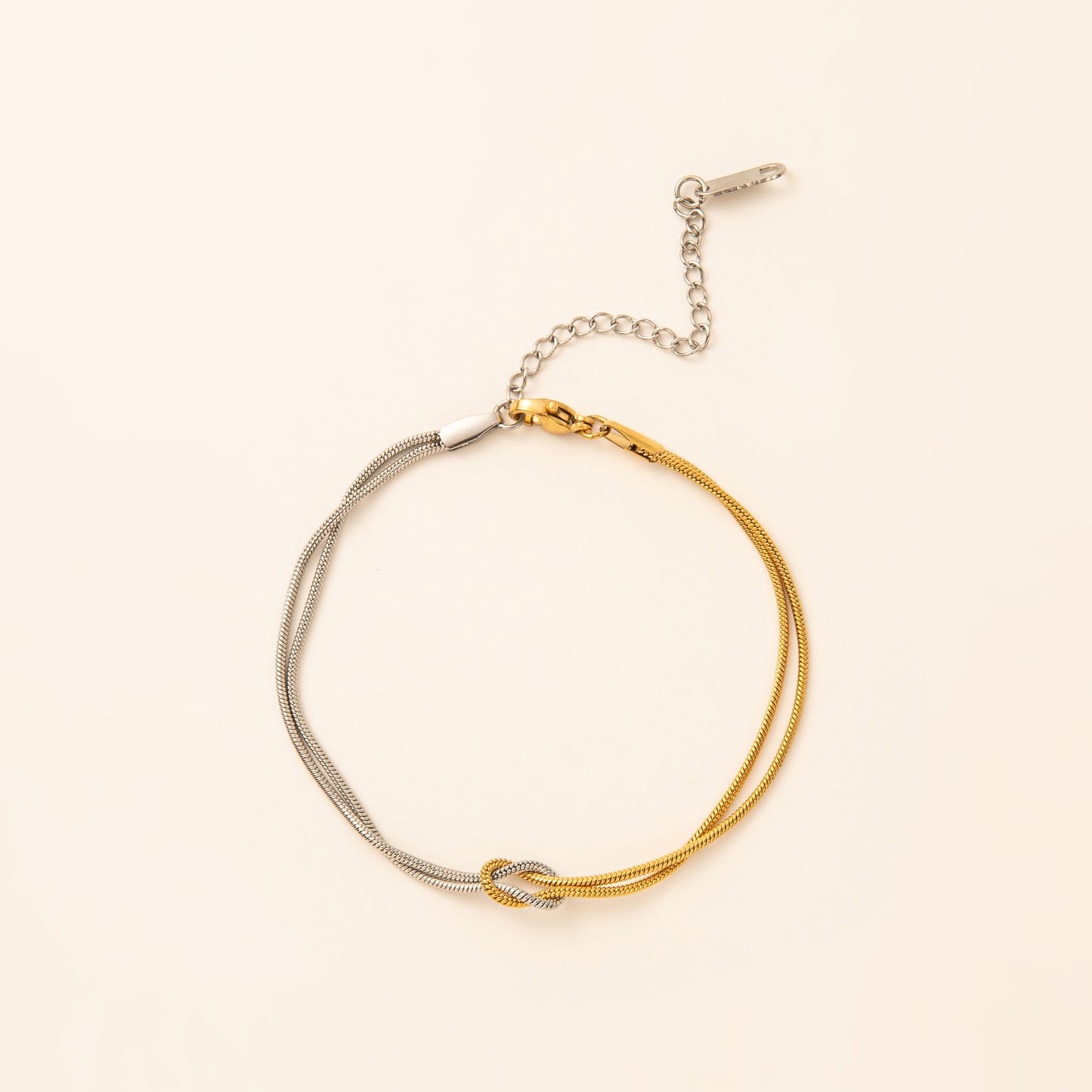 Women's Steel Valentine's Day Knot Snake Chain Bracelets
