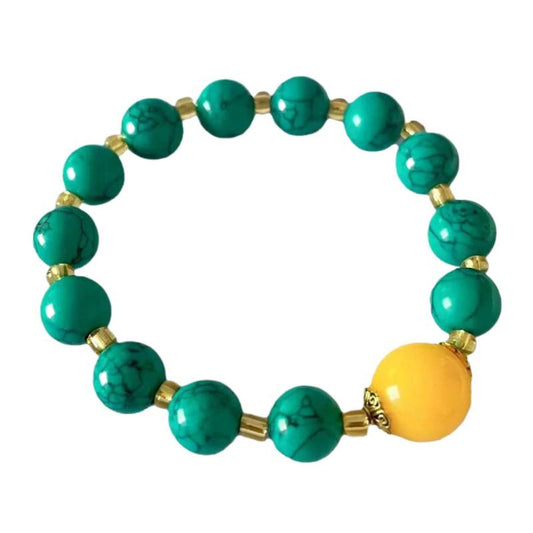 Turquoise Tibetan Buddha Beads Lucky Green Pine National Style Scenic Bracelets