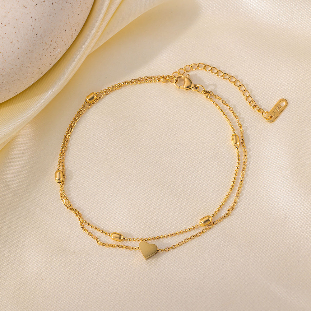 Women's Steel High-grade Gold Does Not Fade Anklets