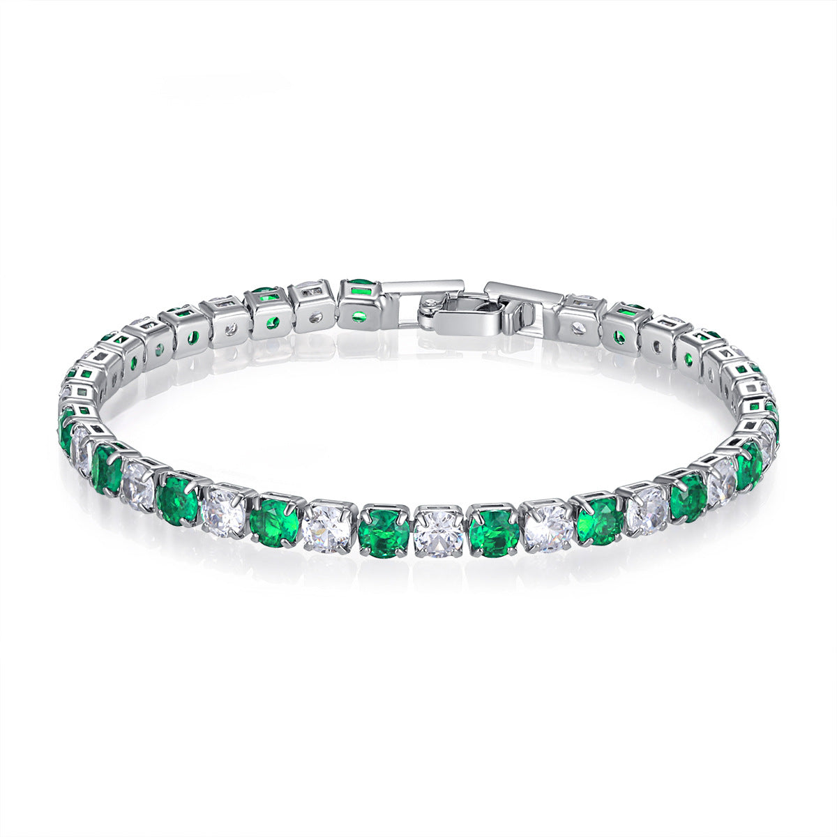Zircon Mixed Color Full Diamond White Bracelets