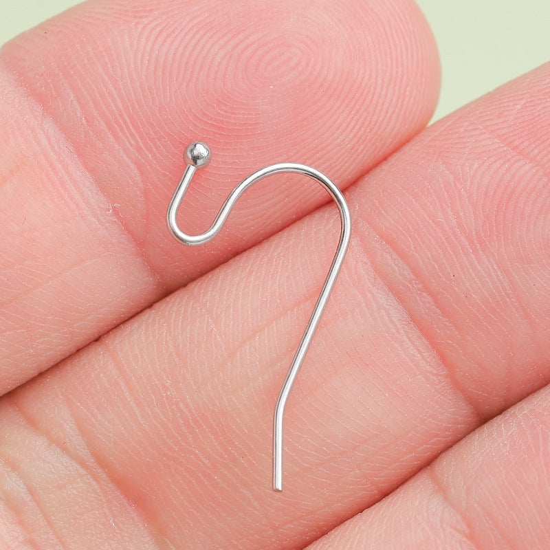 Stainless Steel Round Beads Head Eardrops Ear Hook