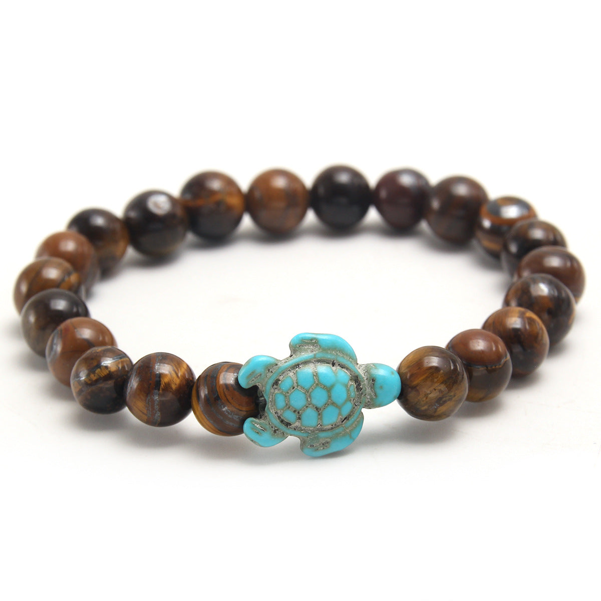 Durable Attractive Natural Stone Turtle Stretch Bracelets