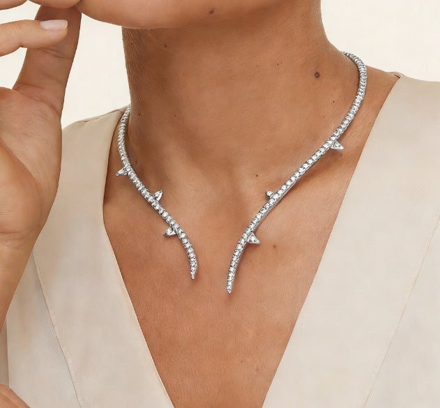Women's Diamond Open High-grade Party Fashion Alloy Collar