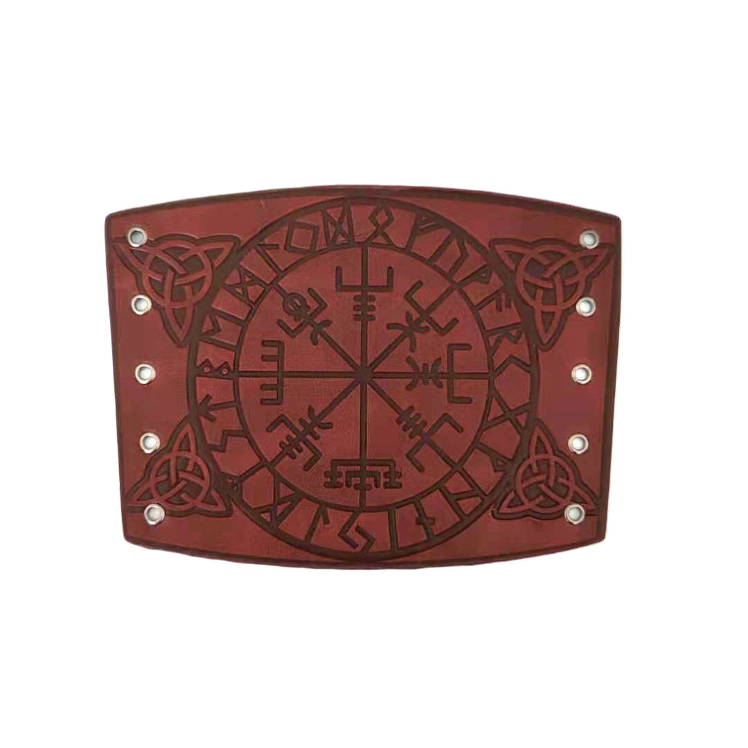 Punk Leather Wristband Viking Pirate Compass Vintage Medieval Bracelet