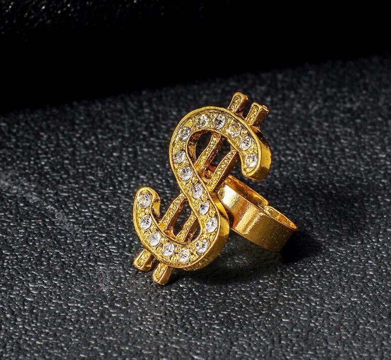 Men's Activity Dollar Hipster Party Dress Up Rings
