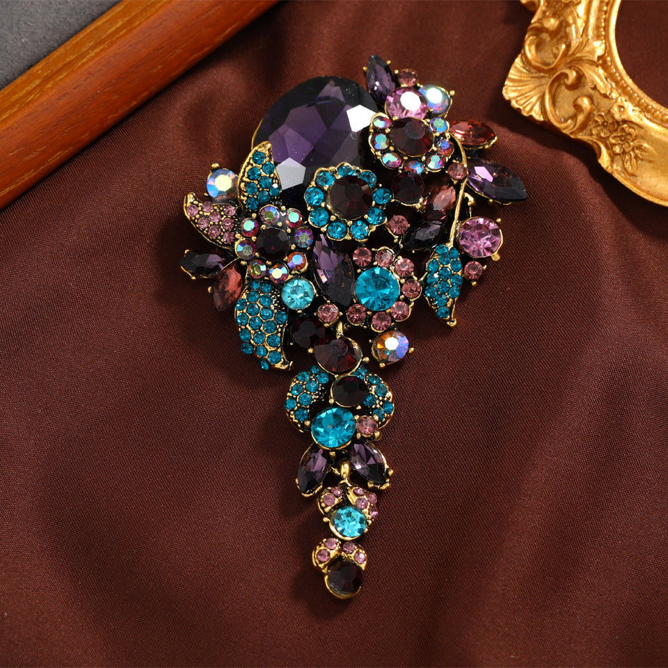Retro Atmospheric Baroque Style Large Fashion Brooches