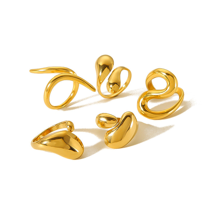 Women's Snake-shaped Titanium Steel Light Luxury High-grade Rings