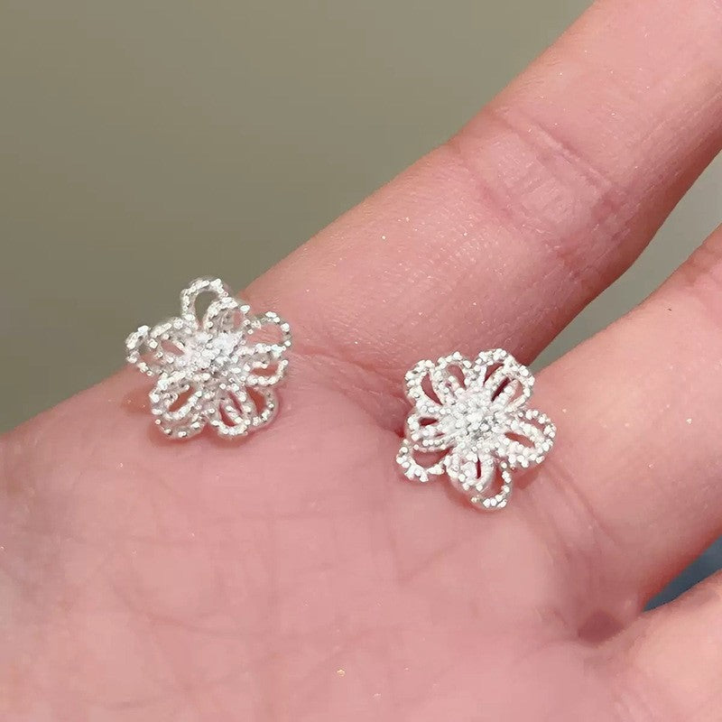 Women's Sparking Zirconium Pearl Light Luxury High-grade Unique Beautiful Stud Earrings