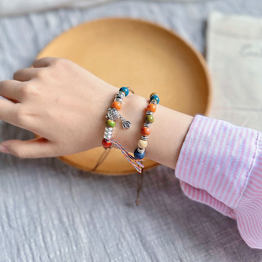 Goldfish Female Light Luxury Hand-woven Niche Design Girlfriends Bracelets