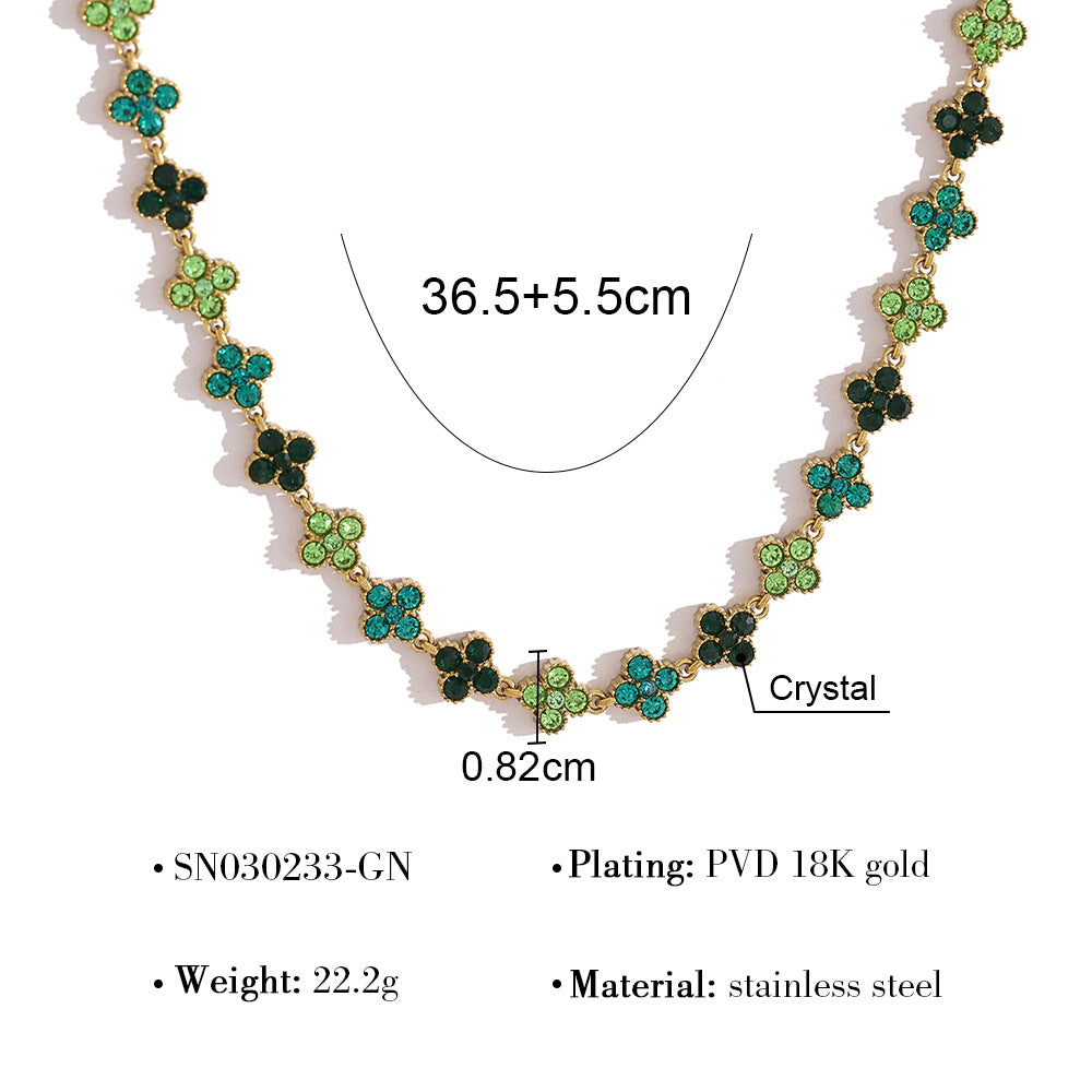 Women's Clover Exquisite Luxury Light High-grade Stainless Steel Necklace