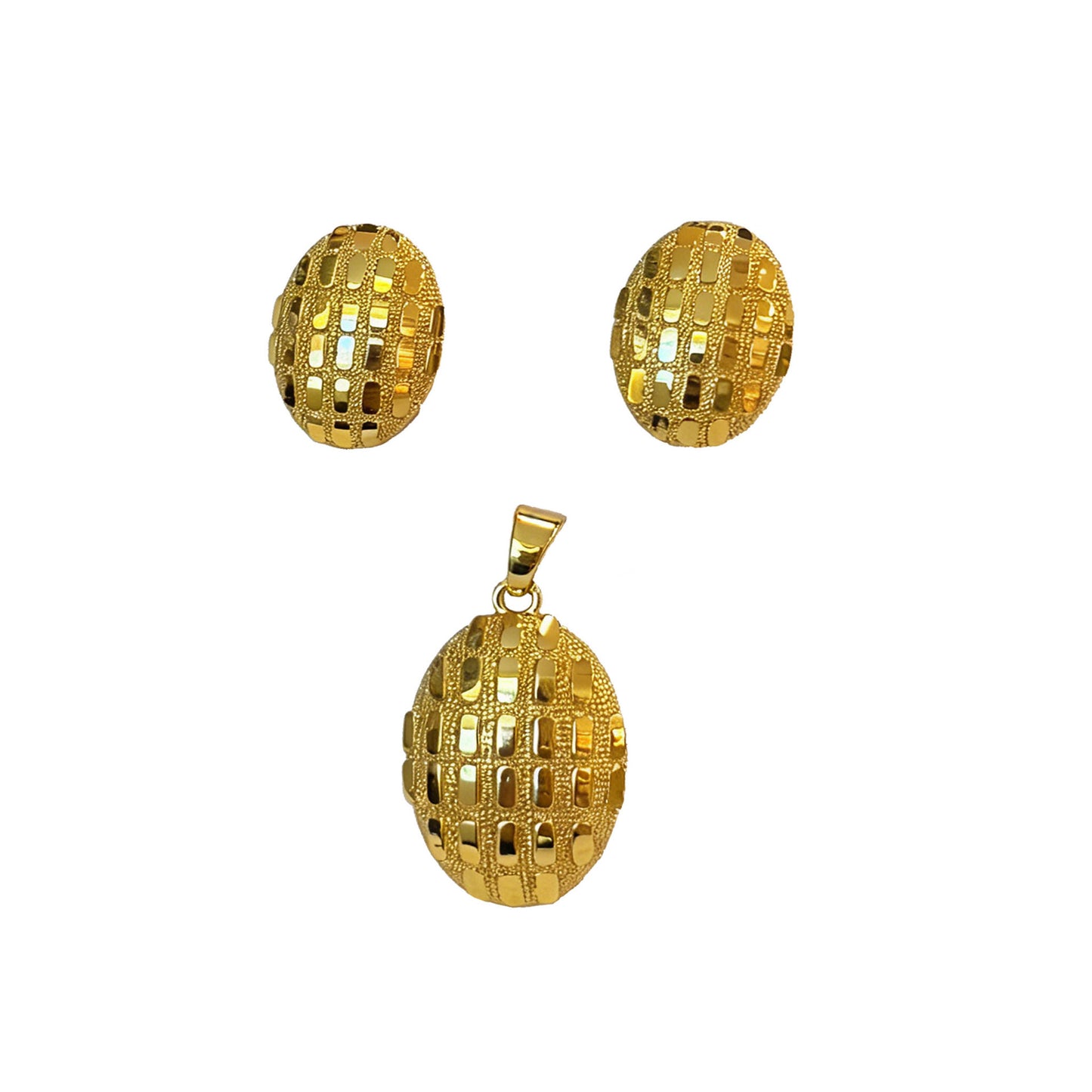 Gilding Hollow Pattern Niche Design Disc Pendants