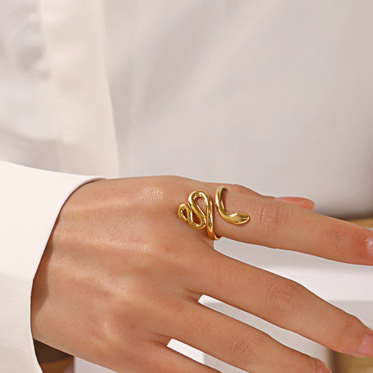 Women's & Men's Steel Snake Punk Hip Hop Style Rings