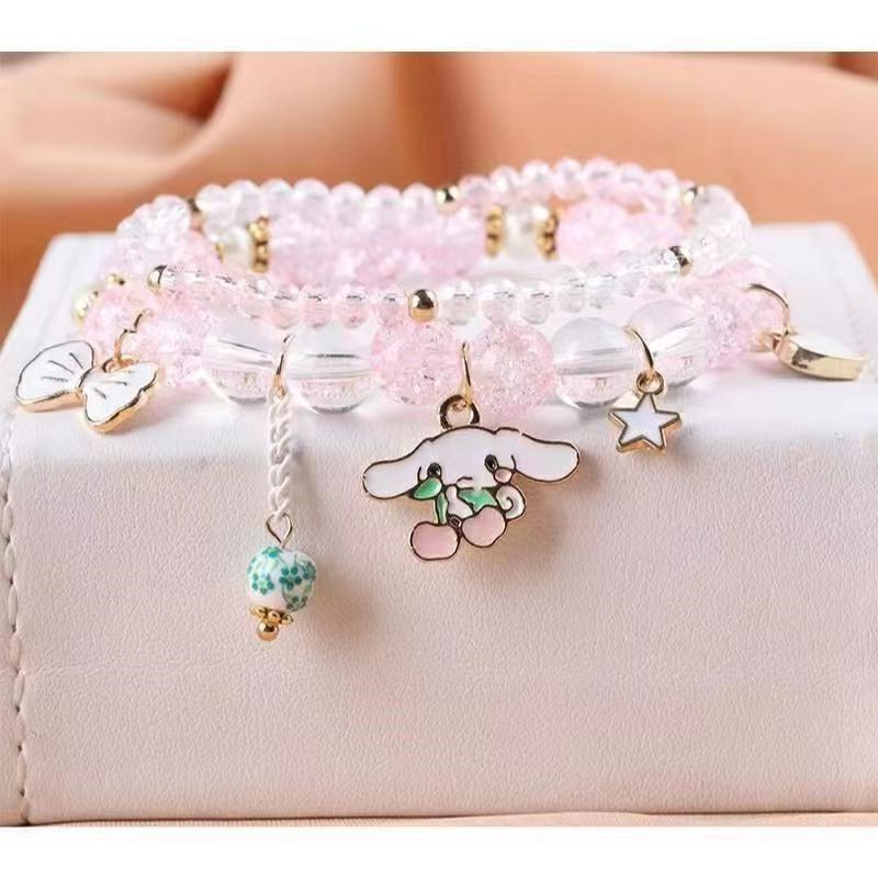 Women's Pearl Korean Super Cute Cartoon Beaded Bracelets