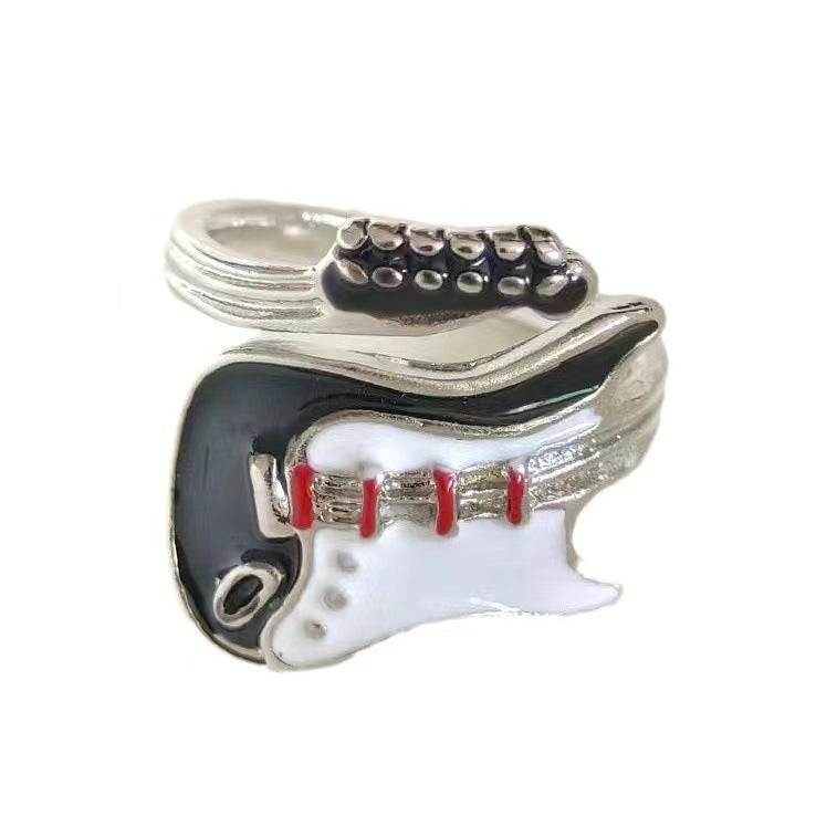 Artistic Fashion Personalized Oil Dripping Guitar Ring