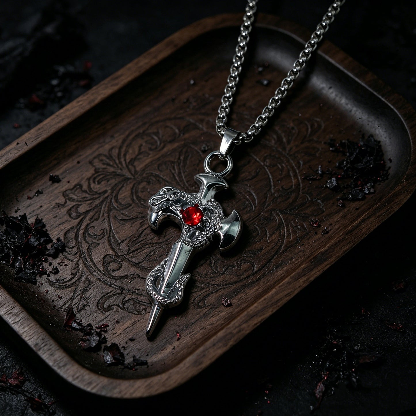 Men's Cross Versatile Personality Hip Hop Tide Necklace