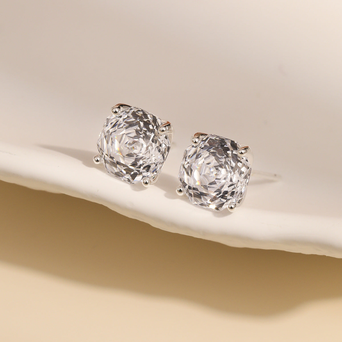 Summer Colorful Millennium Rose Cut Zircon Light Luxury Earrings
