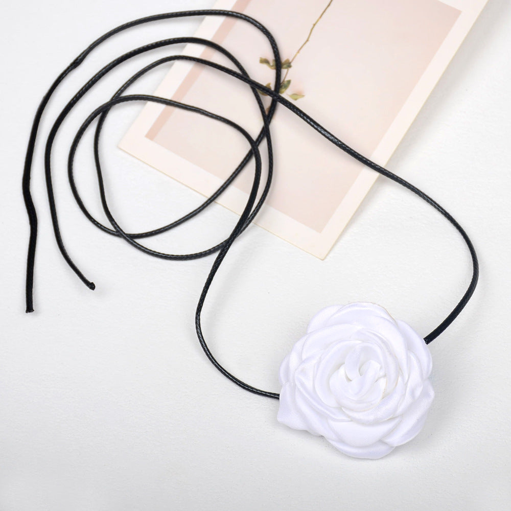 Camellia Rose Flower Sweet Three-dimensional Waist Necklaces