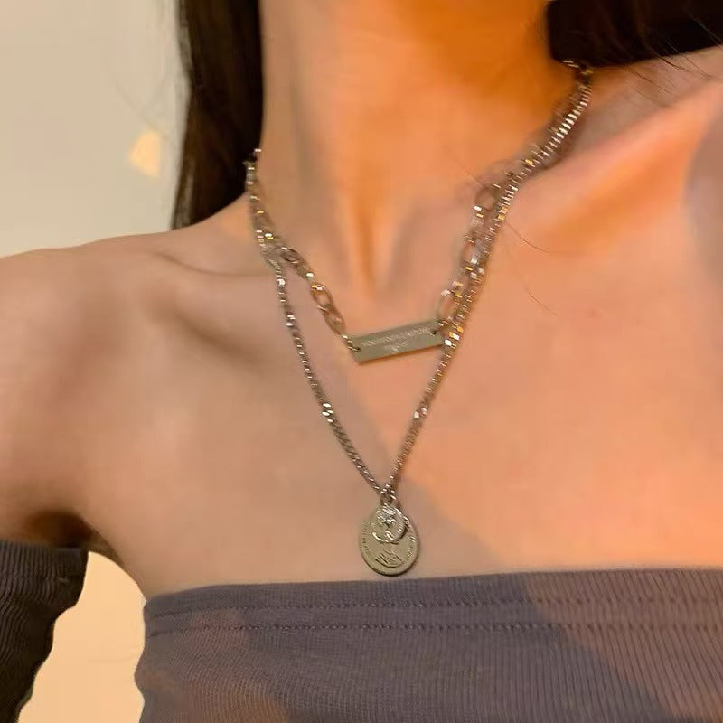 Titanium Steel Design Sense Versatile Personality Hip Hop Niche Clavicle Necklaces