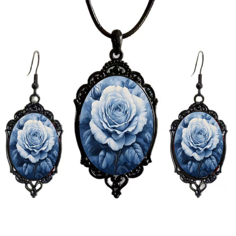 Fashion Elegant Glass Suite Romantic Gift Jewelry Set