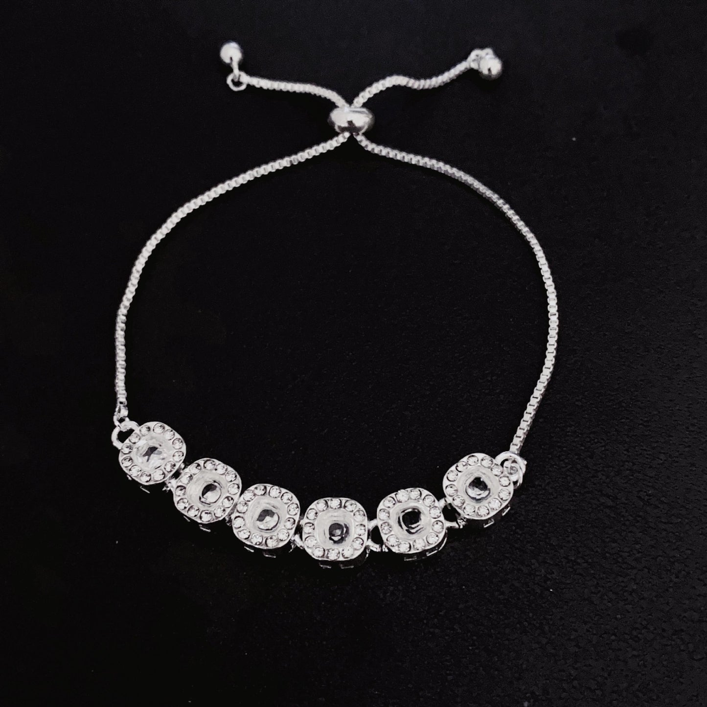 Korean Style Elegant Micro Inlaid Zircon Niche Pull Adjustable Bracelets