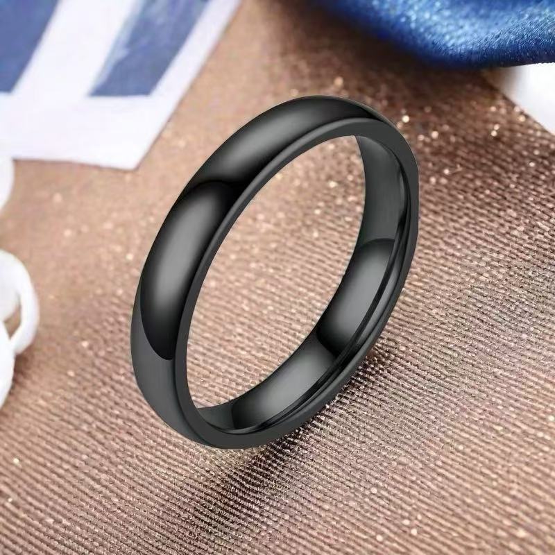 Titanium Steel Female French Electroplating Niche Bag Ring