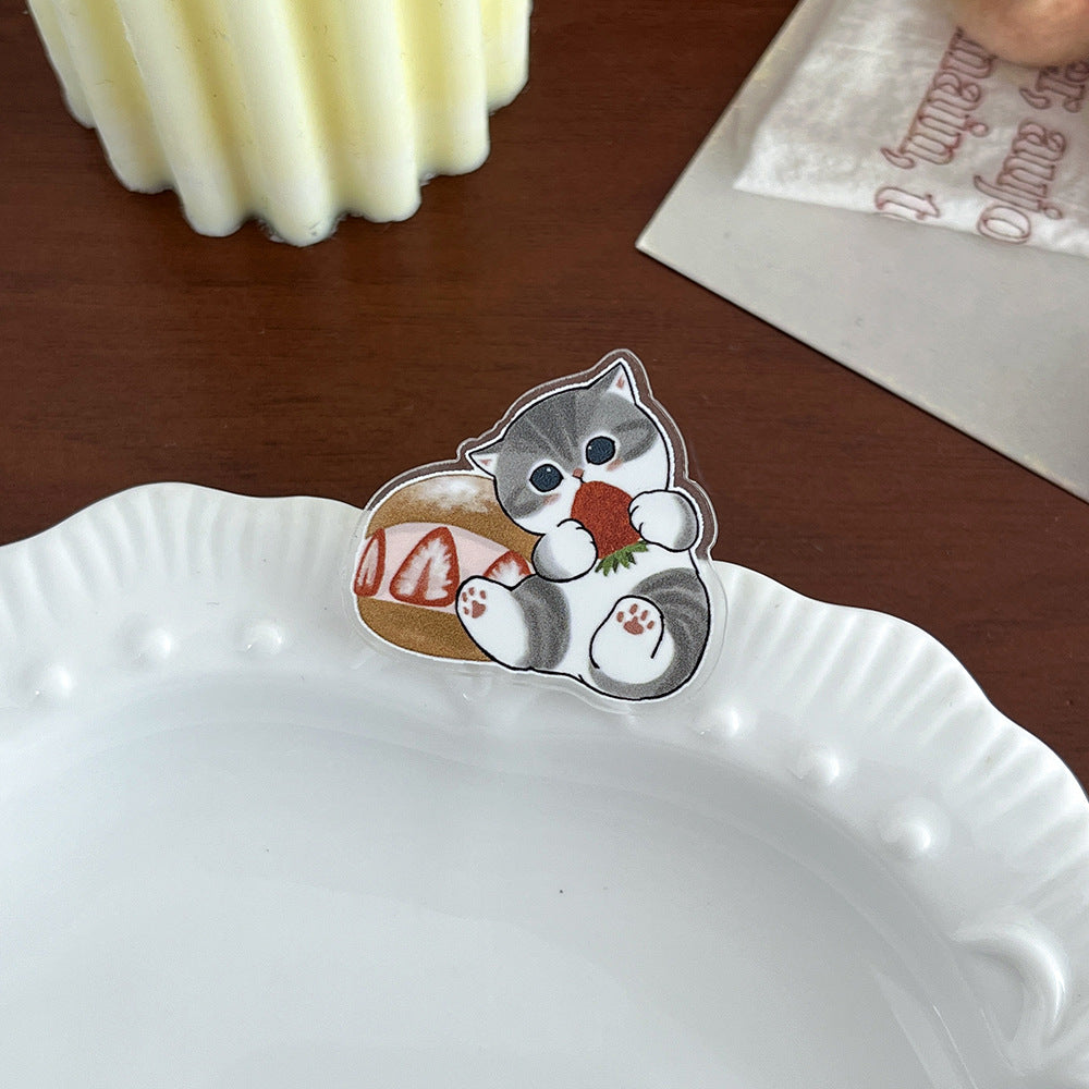 Brooch Kitten Cute Cartoon Pin Acrylic Brooches