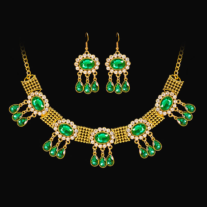 Women's Suite Retro Court French Pearl Water Jewelry Set