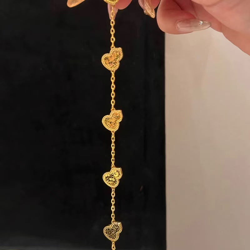 Women's Gold Mush Ice Gourd Chinese Affordable Luxury Style Bracelets
