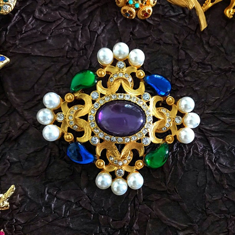 Women's & Men's Style Design Gemstone Brooch Party Dress Jewelry Accessories