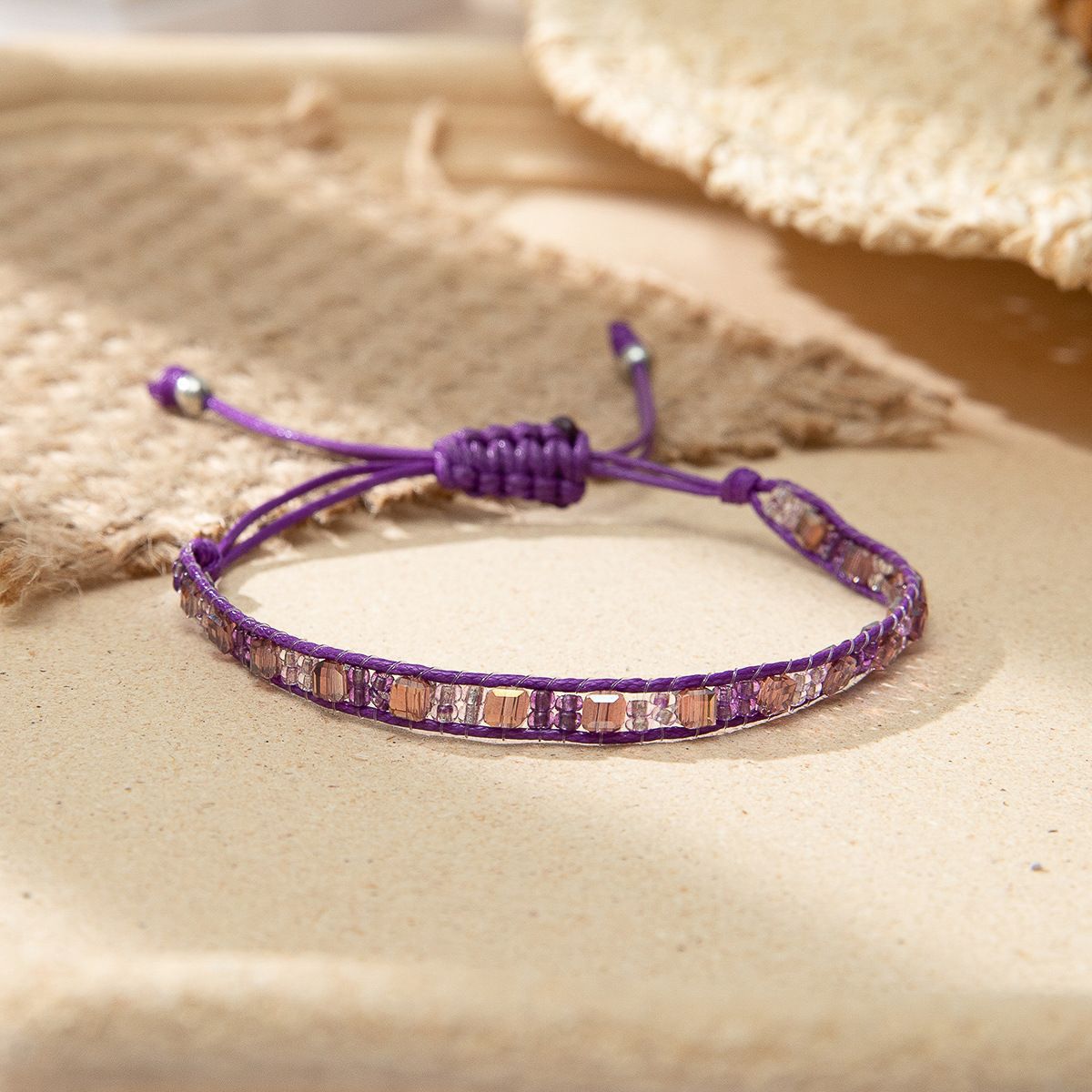 Women's Design Hand-woven Adjustable Bead Carrying Strap Bracelet