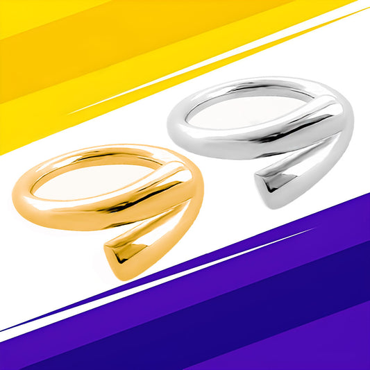 Trendy Simple Glossy Cross Titanium Steel Rings
