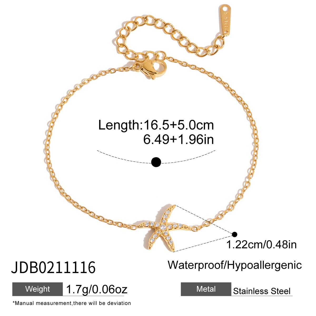 Style Gold Stainless Steel Zircon Marine Light Luxury High Necklace