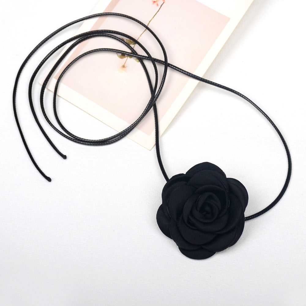 Camellia Rose Flower Sweet Three-dimensional Waist Necklaces