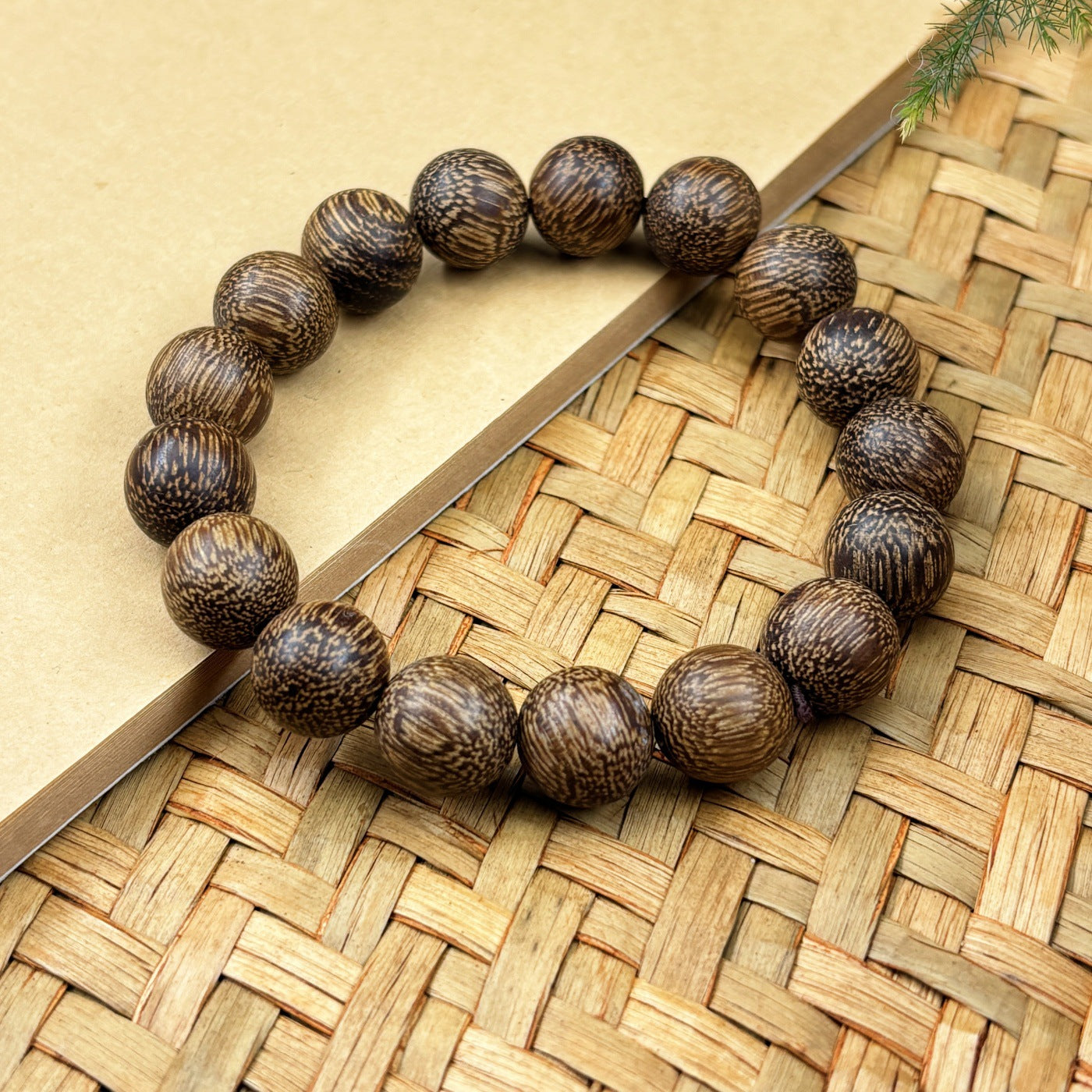 Women's & Men's Chinese Bai Eaglewood Small Door Frame Single Circle Crafts Buddha Bracelets