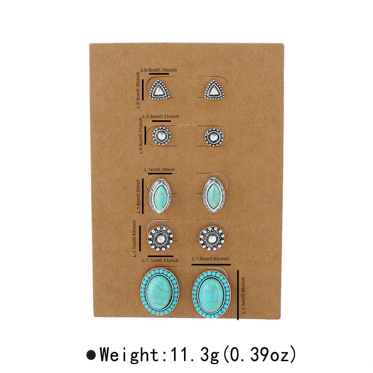Heart Water Drops Geometric Pairs Earings Stud Earrings