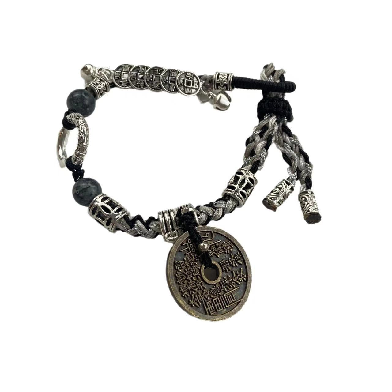 Women's & Men's Peace Buckle Woven Hand Strap National Bracelets