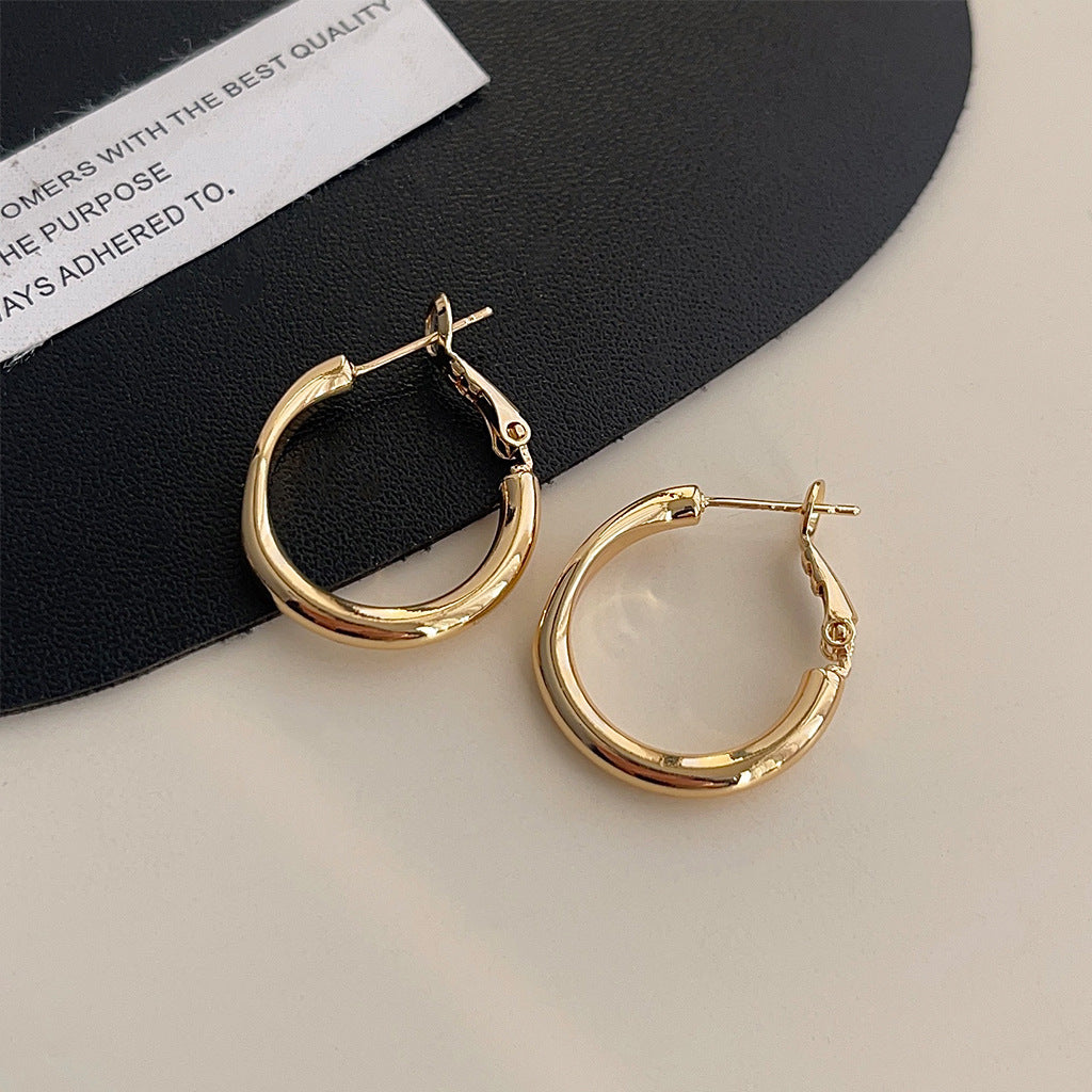 Women's High-grade Metal Simple For Light Luxury Minority Minimalist Style Earrings