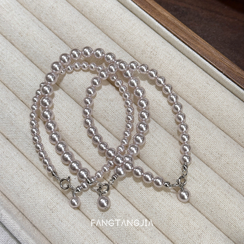 Sterling Sier Twin Light Luxury High-grade Bracelets